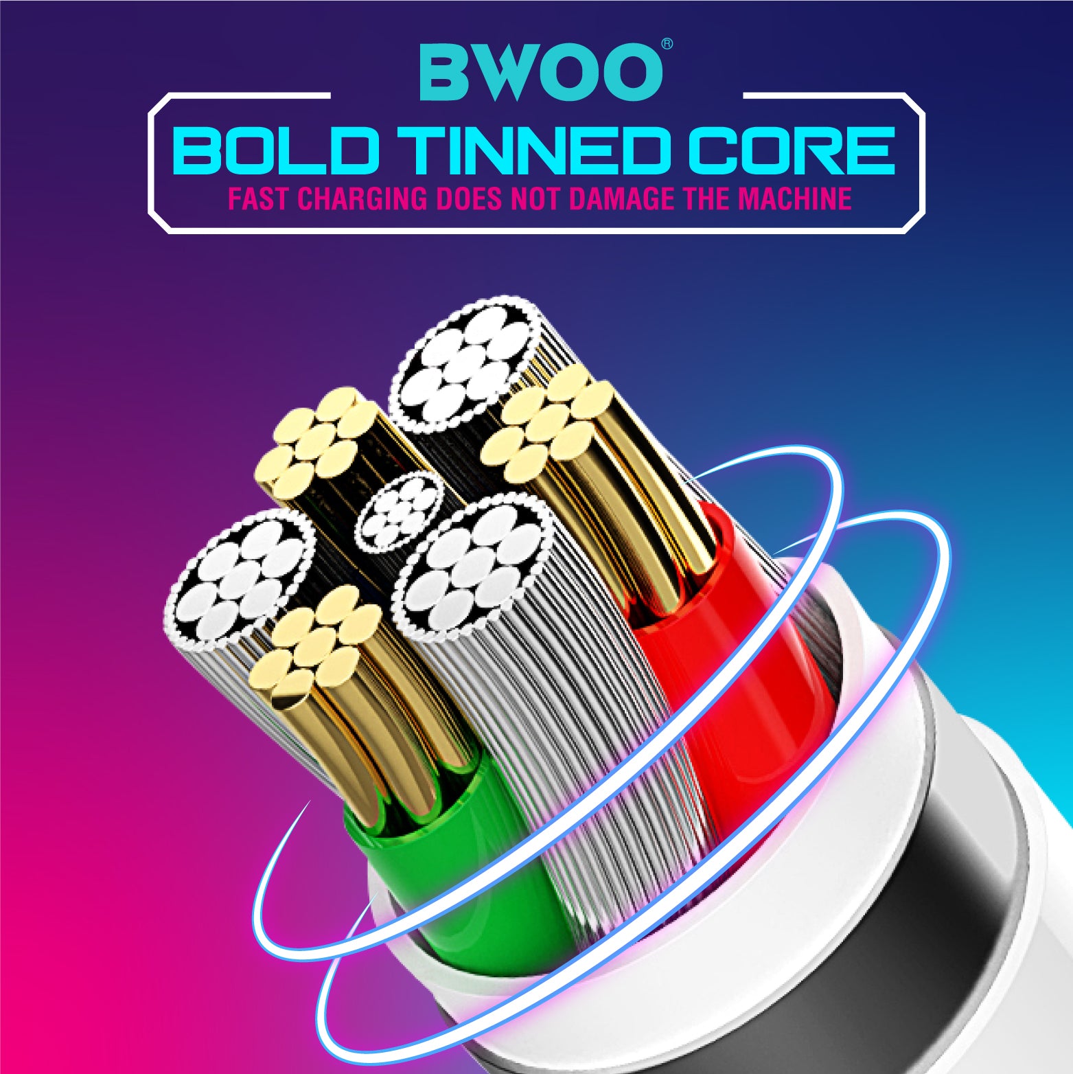 BWOO 65W TPE Type-C to Type-C Data Cable 1m