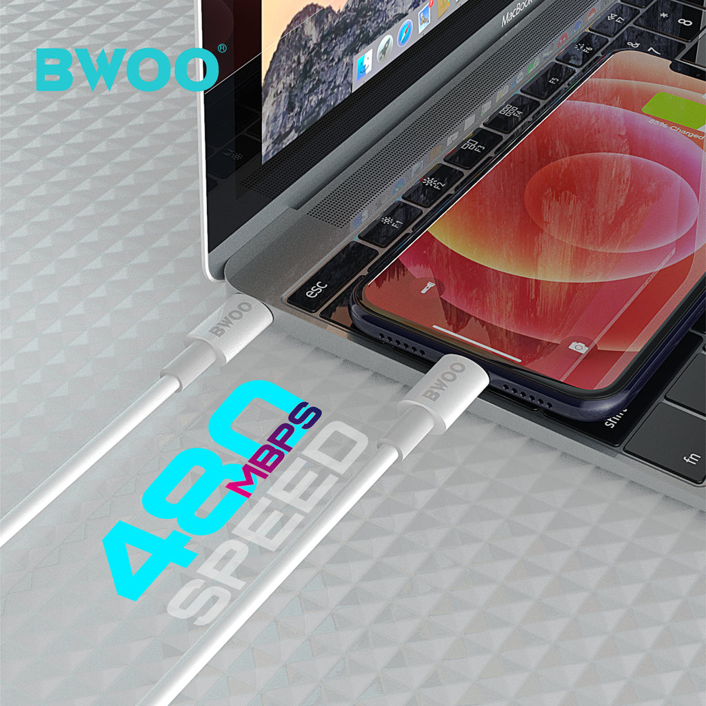 BWOO 20W TPE Type-C to Lightning Data Cable 1m