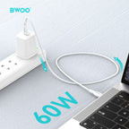 BWOO 60W Type-C to Type-C PVC Cable 1m