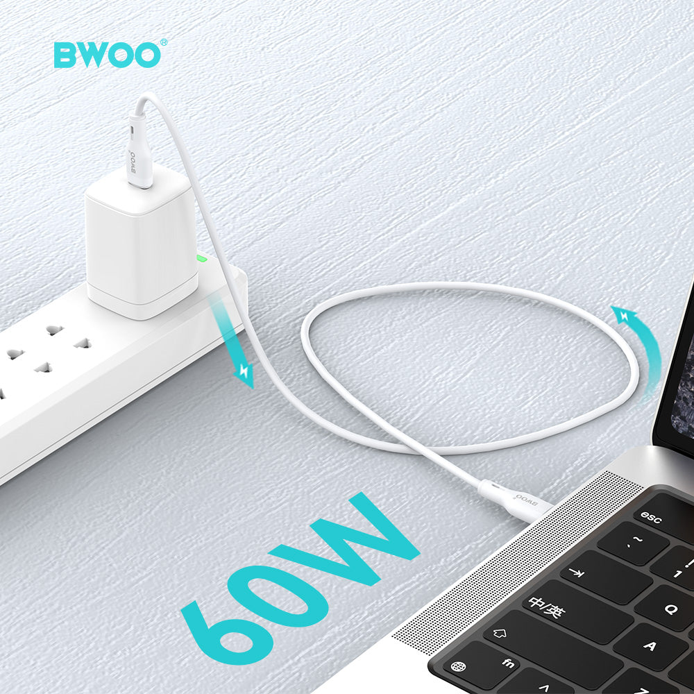 BWOO 60W Type-C to Type-C PVC Cable 1m