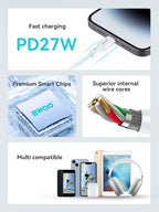 BWOO 27W Type-C to Lightning PVC Cable 1m