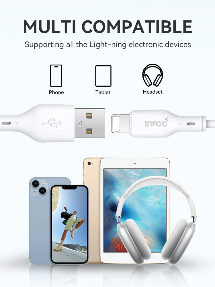 BWOO USB-A to Lightning PVC Cable 1m
