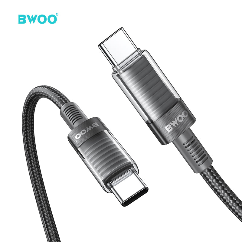 BWOO 60W 16-Spindle Braided Type-C to Type-C Cable 1m
