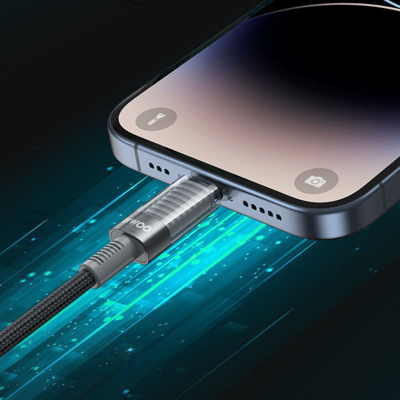 BWOO 30W 16-Spindle Braided Type-C to Lightning Cable 1m