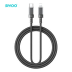 BWOO 30W 16-Spindle Braided Type-C to Lightning Cable 1m
