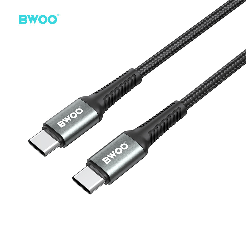 BWOO 60W Type-C to Type-C Braided Cable 1m