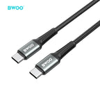 BWOO 60W Type-C to Type-C Braided Cable 1m