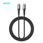 BWOO 60W Type-C to Type-C Braided Cable 1m