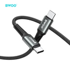 BWOO 60W Type-C to Type-C Braided Cable 1m