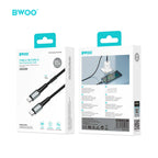 BWOO 60W Type-C to Type-C Braided Cable 1m