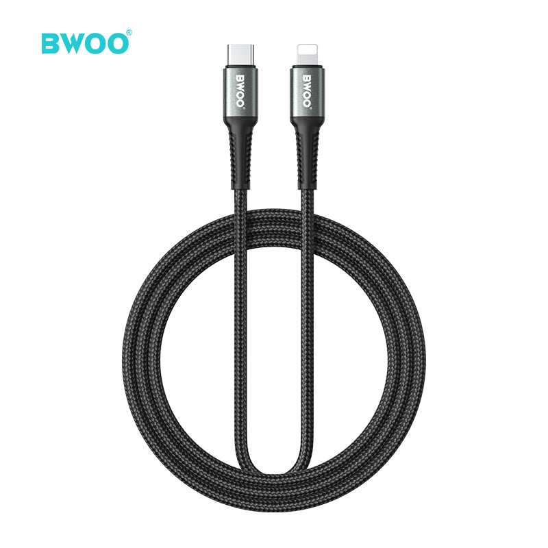 BWOO 27W Type-C to Lightning Braided Cable 1m