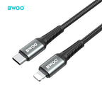 BWOO 27W Type-C to Lightning Braided Cable 1m