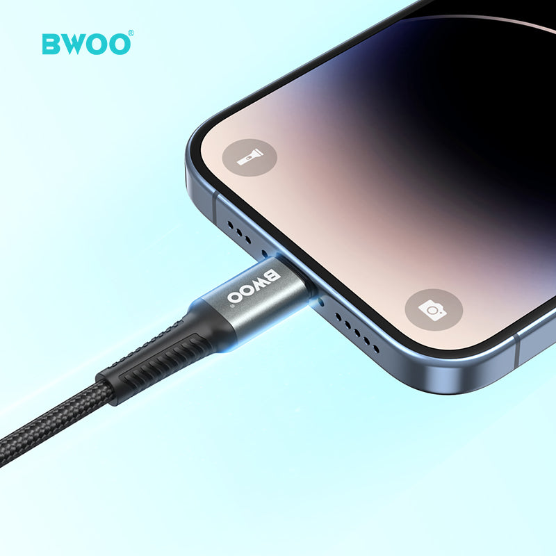 BWOO USB-A to Lightning Braided Cable 1m