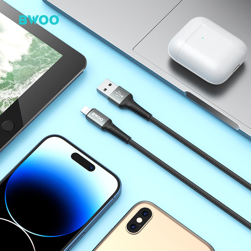 BWOO USB-A to Lightning Braided Cable 1m