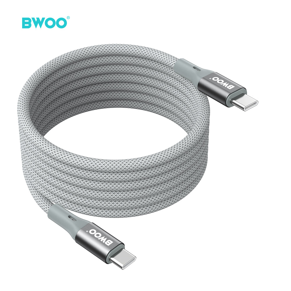 BWOO 65W Type-C to Type-C Nylon Braided Cable 1m