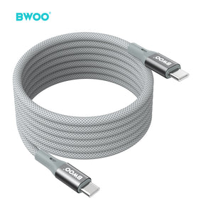 BWOO 65W Type-C to Type-C Nylon Braided Cable 1m