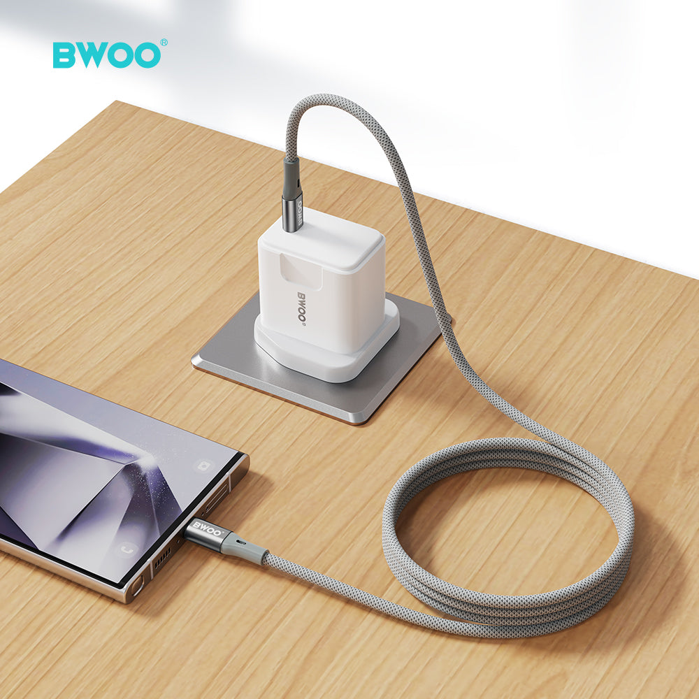 BWOO 65W Type-C to Type-C Nylon Braided Cable 1m