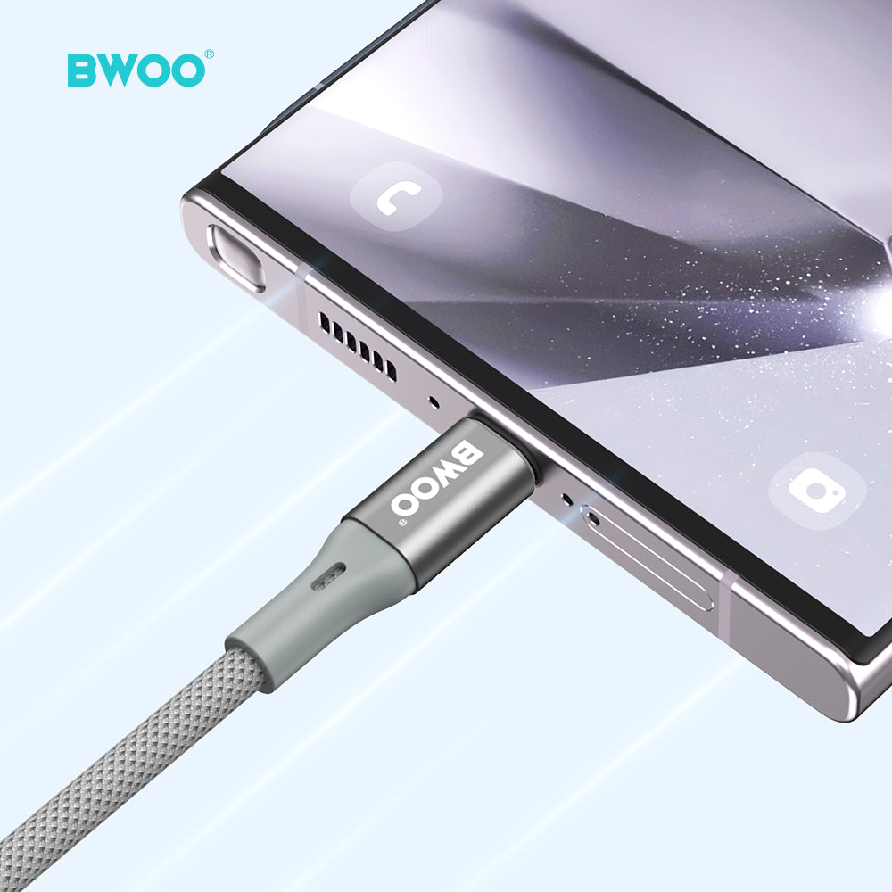 BWOO 65W Type-C to Type-C Nylon Braided Cable 1m
