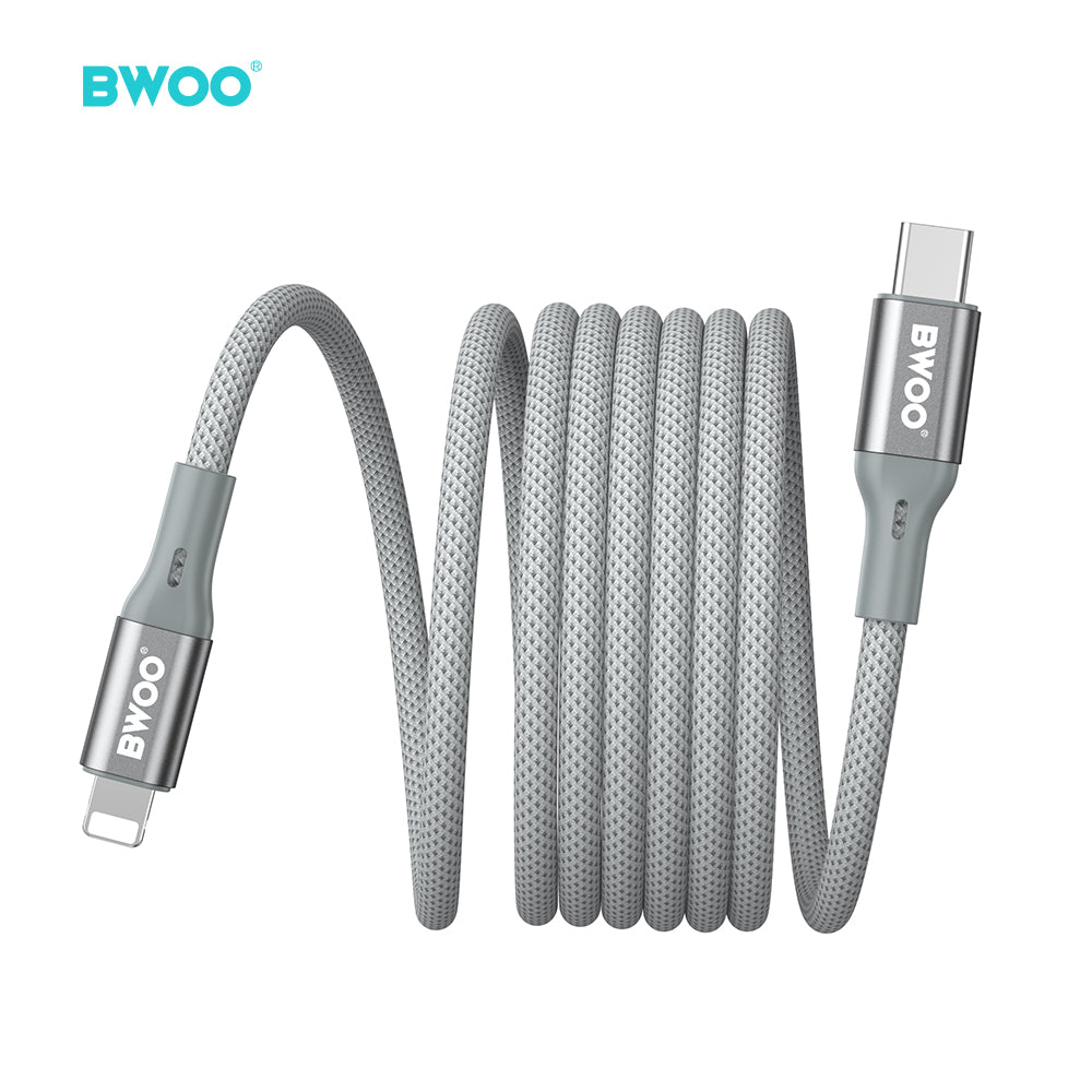 BWOO 27W Type-C to Lightning Nylon Braided Cable 1m