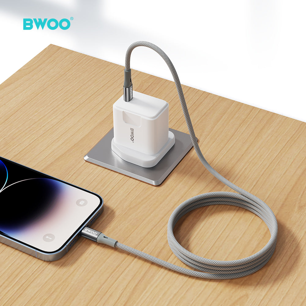 BWOO 27W Type-C to Lightning Nylon Braided Cable 1m