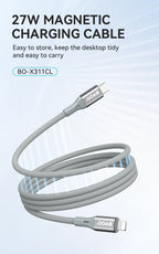 BWOO 27W Type-C to Lightning Nylon Braided Cable 1m