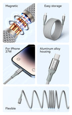 BWOO 27W Type-C to Lightning Nylon Braided Cable 1m