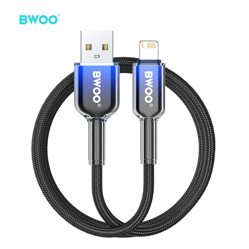 BWOO 15W USB-A to Lightning Nylon Braided Cable 1m