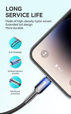 BWOO 15W USB-A to Lightning Nylon Braided Cable 1m