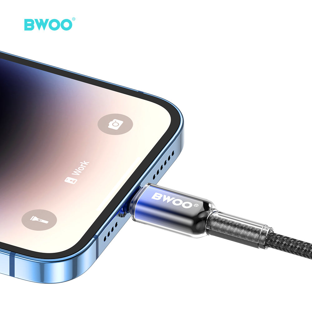 BWOO 15W USB-A to Lightning Nylon Braided Cable 1m