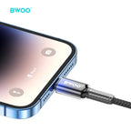 BWOO 15W USB-A to Lightning Nylon Braided Cable 1m