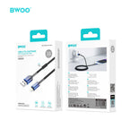 BWOO 15W USB-A to Lightning Nylon Braided Cable 1m