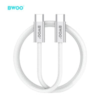 BWOO 240W Rainbow Braided Type-C to Type-C Cable 1m