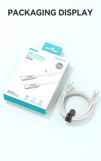 BWOO 240W Rainbow Braided Type-C to Type-C Cable 1m