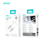 BWOO 240W Rainbow Braided Type-C to Type-C Cable 1m