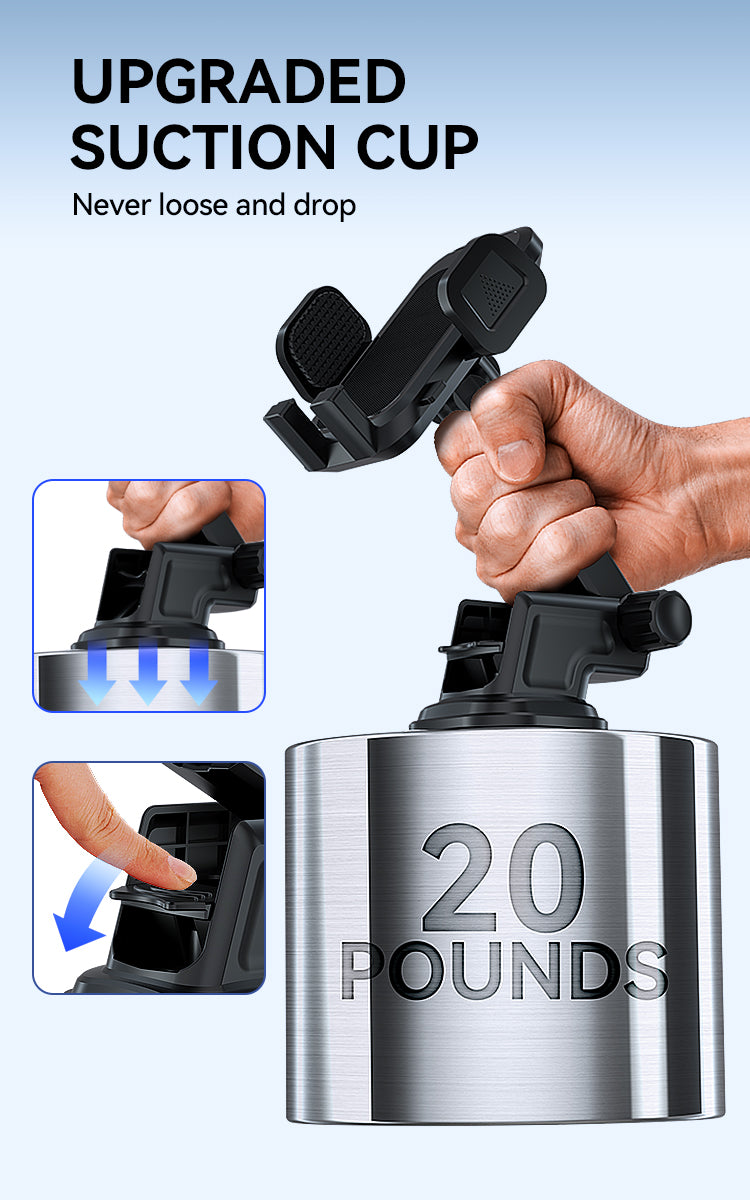 BWOO Aluminum Dashboard Phone Holder