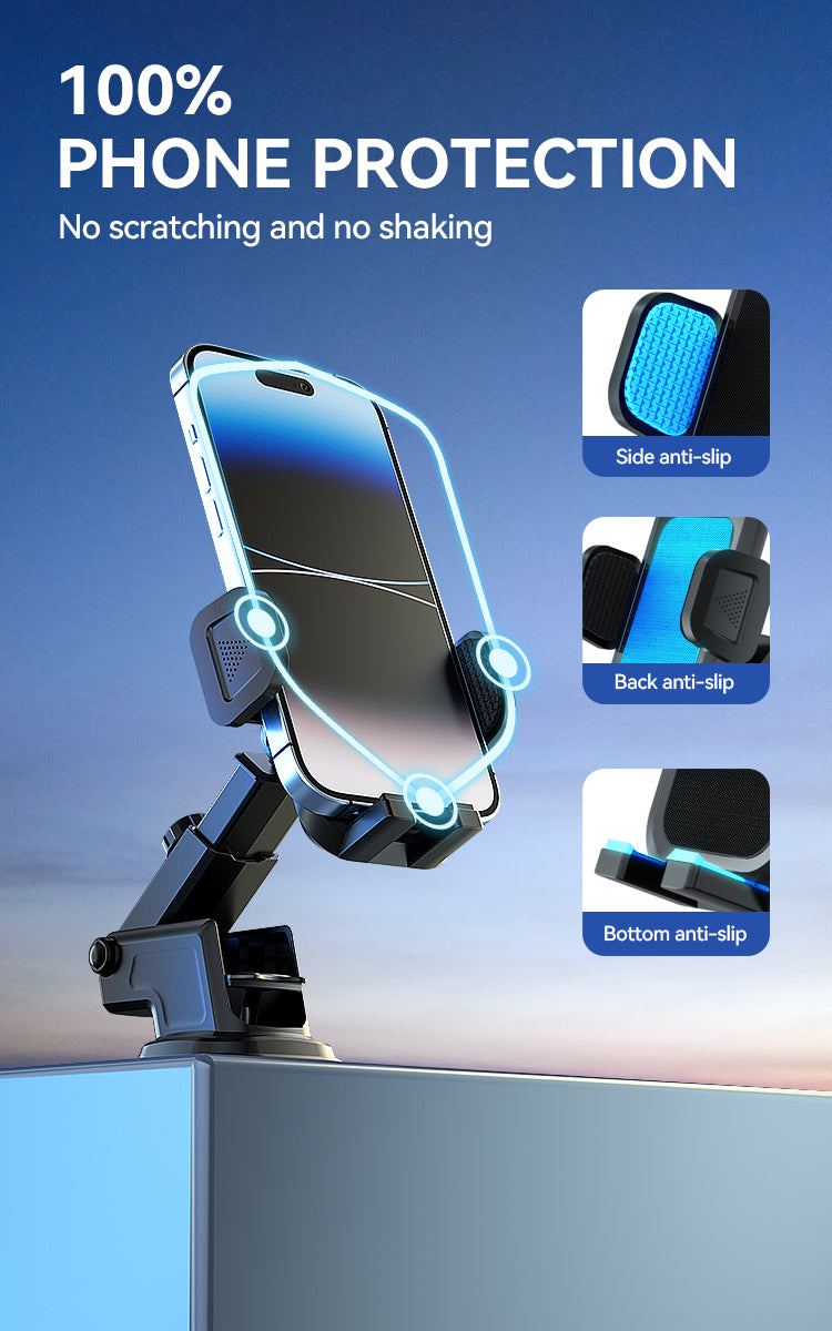 BWOO Aluminum Dashboard Phone Holder