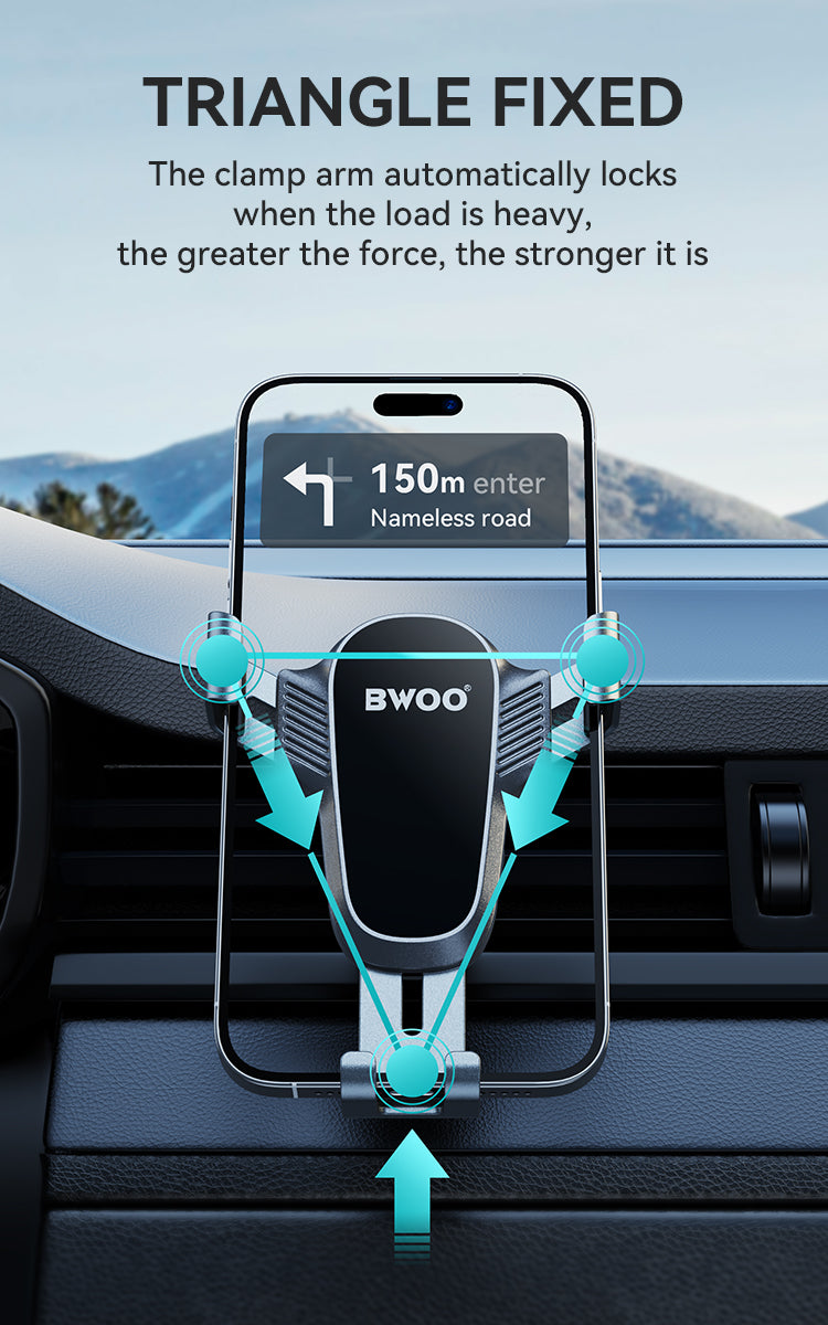 BWOO Gravity Air Vent Phone Holder