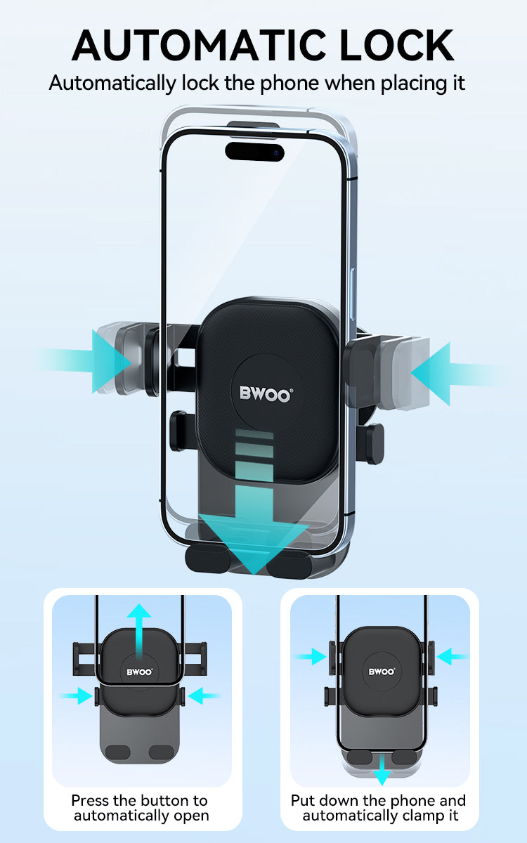 BWOO Gravity Lock Air Vent Phone Holder