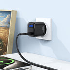 ACEFAST Fast Charge Wall Charger A113 PD20W GaN (1xUSB-C) EU with Сable set /USB-C to USB-C