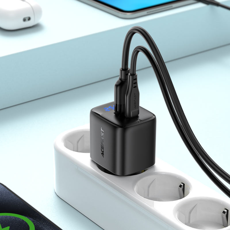 ACEFAST Fast Charge Wall Charger A115 PD30W GaN (1xUSB-C) EU with cable c-c