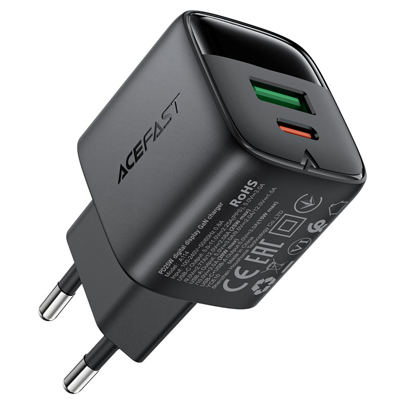 ACEFAST Fast Charge Wall Charger A115 PD30W GaN (1xUSB-C) EU with cable c-c