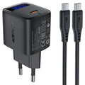 ACEFAST Fast Charge Wall Charger A115 PD30W GaN (1xUSB-C) EU with cable c-c