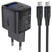 ACEFAST Fast Charge Wall Charger A115 PD30W GaN (1xUSB-C) EU with cable c-c