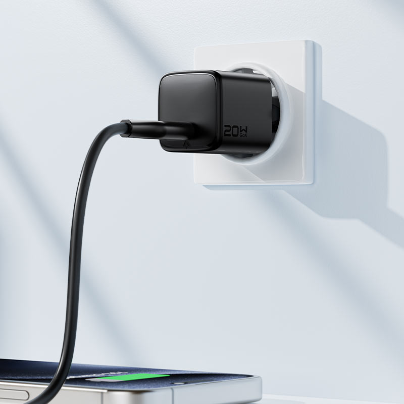 ACEFAST Fast Charge Wall Charger A117 PD20W GaN (1xUSB-C) EU with cable c-c