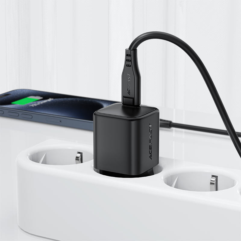 ACEFAST Fast Charge Wall Charger A117 PD20W GaN (1xUSB-C) EU with cable c-c