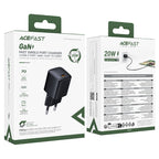 ACEFAST Fast Charge Wall Charger A117 PD20W GaN (1xUSB-C) EU with cable c-c