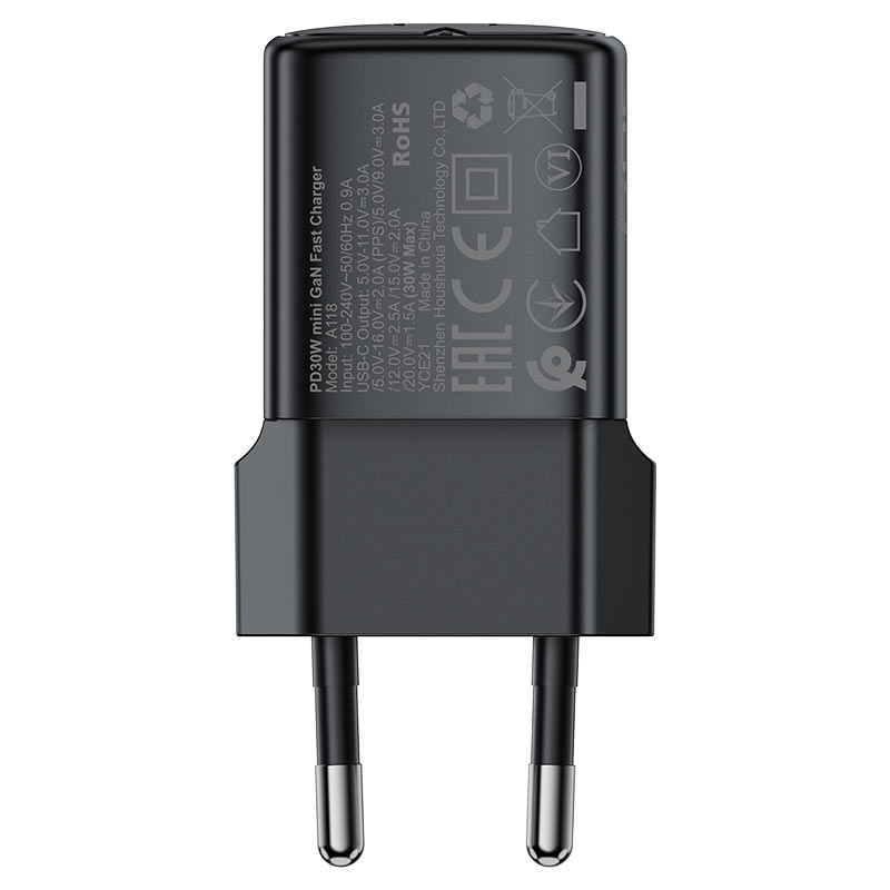 ACEFAST A118 PD30W with cable cc mini GaN USB-C fast charger set (P5) (EU with cable c-c
