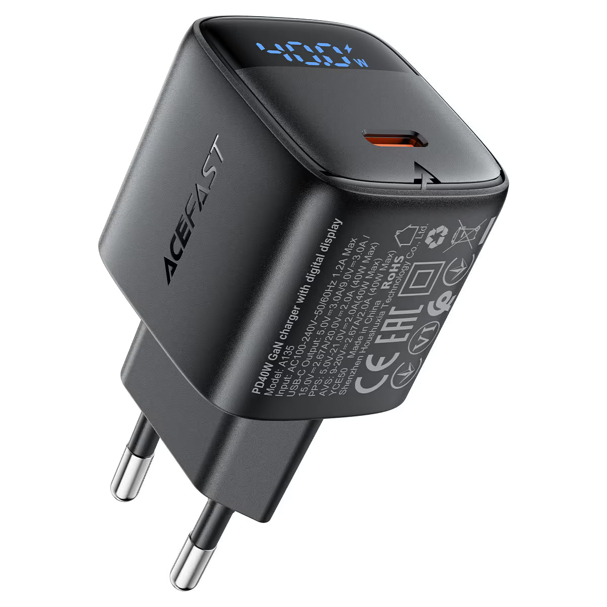 ACEFAST Fast Charge Wall Charger A135 PD40W GaN (1xUSB-C) EU