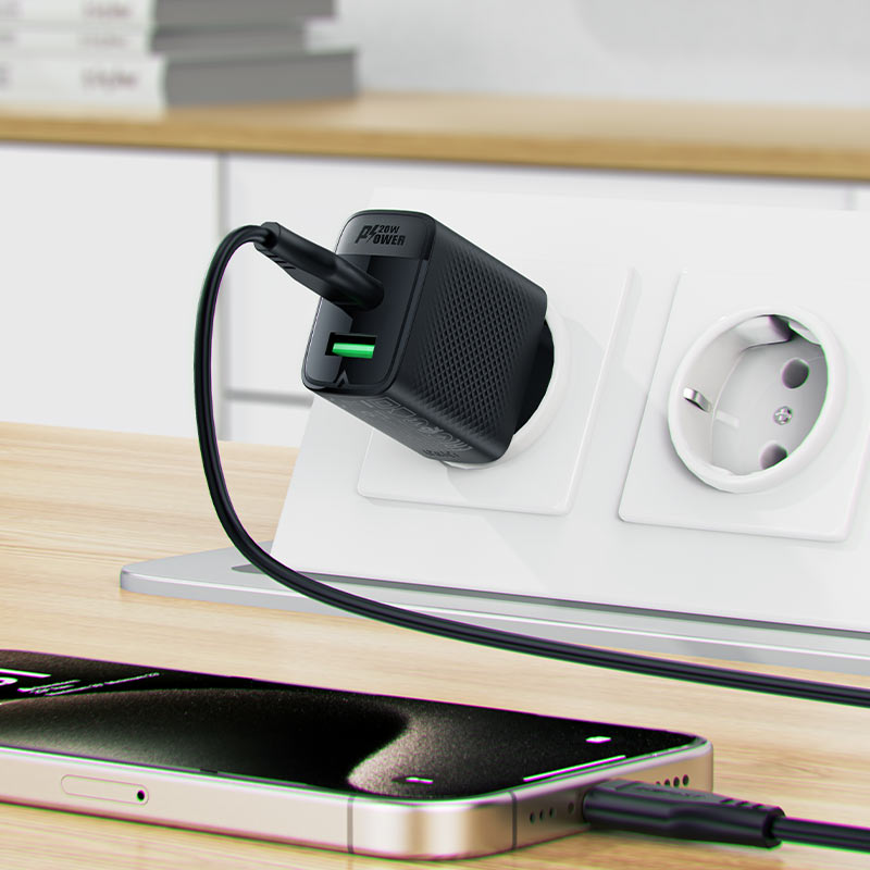 ACEFAST Fast Charge Wall Charger A78 PD20W GaN (1xUSB-C + 1xUSB-A) EU