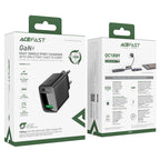 ACEFAST Fast Charge Wall Charger A90 QC18W GaN (1xUSB-A) EU with 1.2m USB-A to USB-C charging cable